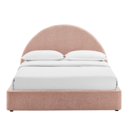 Resort King Arched Upholstered Fabric Storage Platform Bed Frame by Modway