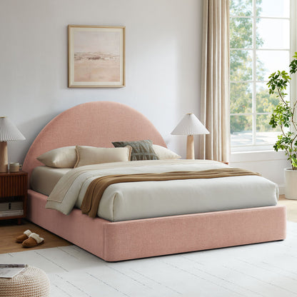 Resort King Arched Upholstered Fabric Storage Platform Bed Frame by Modway