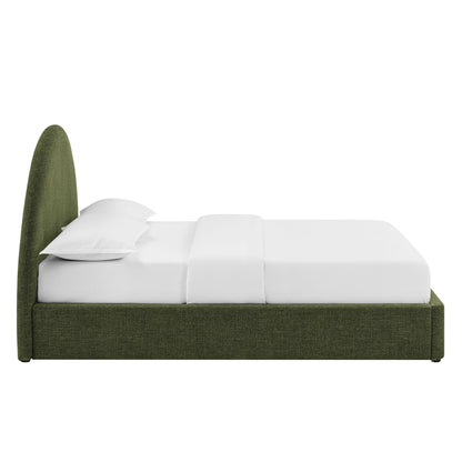 Resort King Arched Upholstered Fabric Storage Platform Bed Frame by Modway