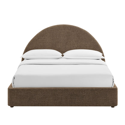 Resort King Arched Upholstered Fabric Storage Platform Bed Frame by Modway