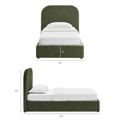 Keynote Twin Fabric Upholstered Storage Platform Bed Frame by Modway
