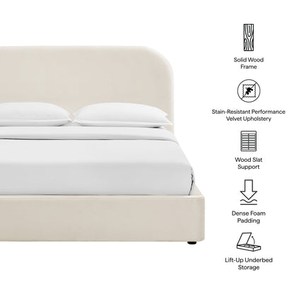 Keynote Full Performance Velvet Storage Platform Bed Frame by Modway