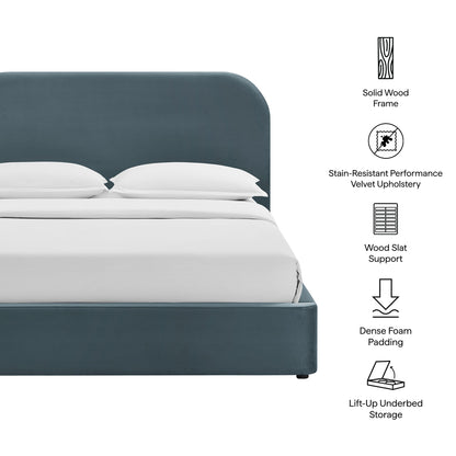 Keynote Full Performance Velvet Storage Platform Bed Frame by Modway