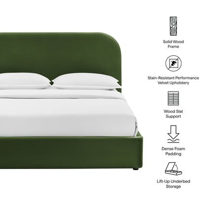 Keynote Full Performance Velvet Storage Platform Bed Frame by Modway