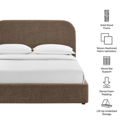 Keynote Full Fabric Upholstered Storage Platform Bed Frame by Modway