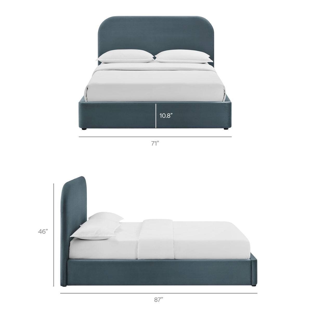Keynote Queen Performance Velvet Storage Platform Bed Frame by Modway