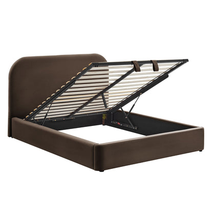 Keynote Queen Performance Velvet Storage Platform Bed Frame by Modway