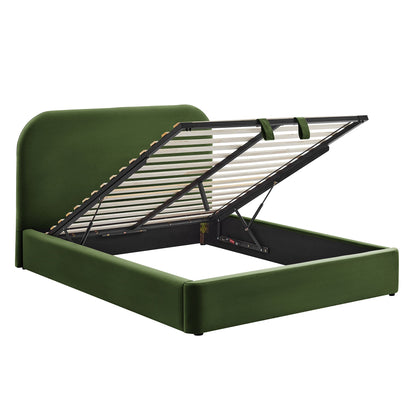 Keynote Queen Performance Velvet Storage Platform Bed Frame by Modway