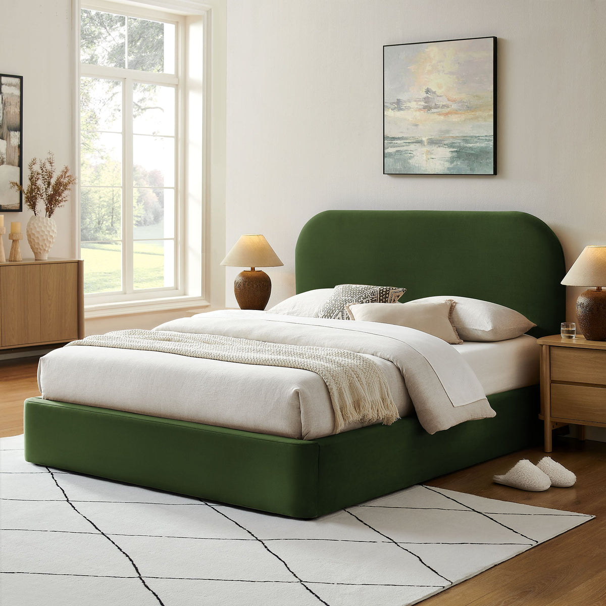 Keynote Queen Performance Velvet Storage Platform Bed Frame by Modway