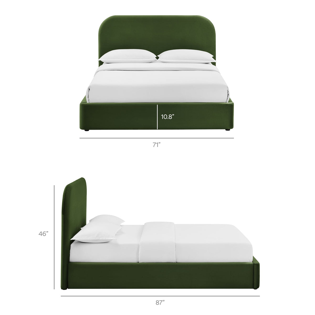 Keynote Queen Performance Velvet Storage Platform Bed Frame by Modway