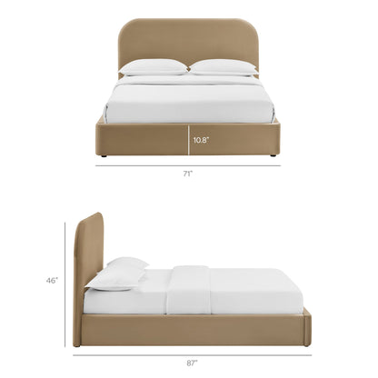 Keynote Queen Performance Velvet Storage Platform Bed Frame by Modway