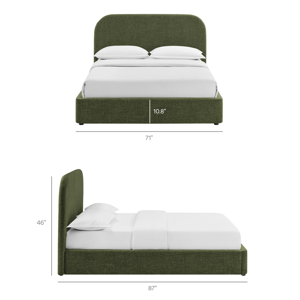 Keynote Queen Fabric Upholstered Storage Platform Bed Frame by Modway