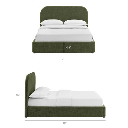 Keynote Queen Fabric Upholstered Storage Platform Bed Frame by Modway