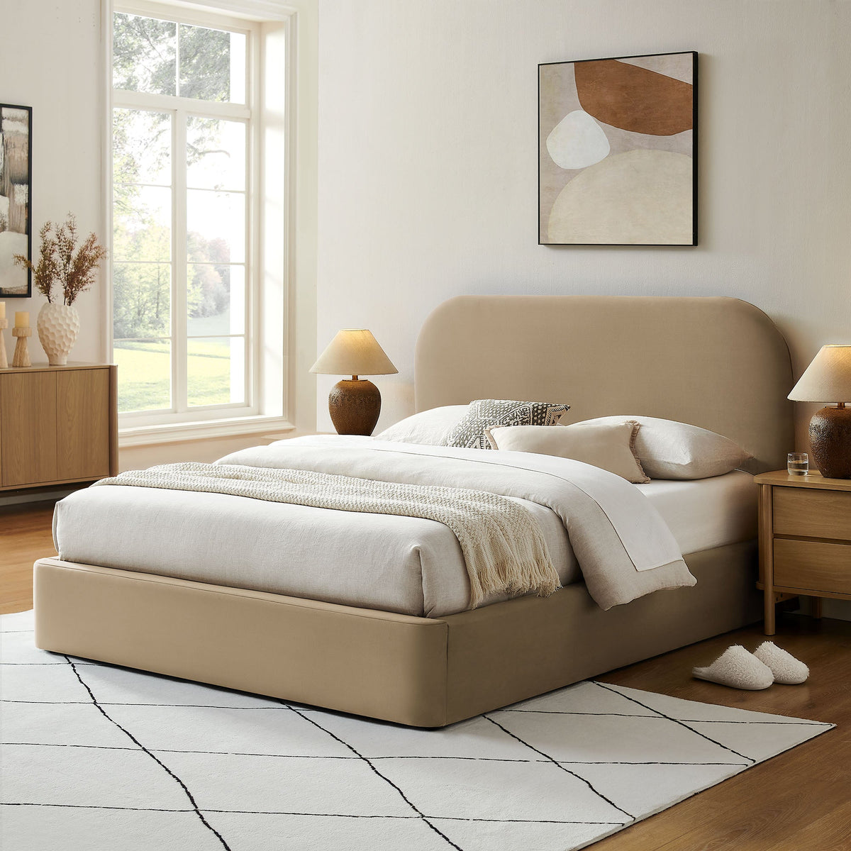 Keynote King Performance Velvet Storage Platform Bed Frame by Modway