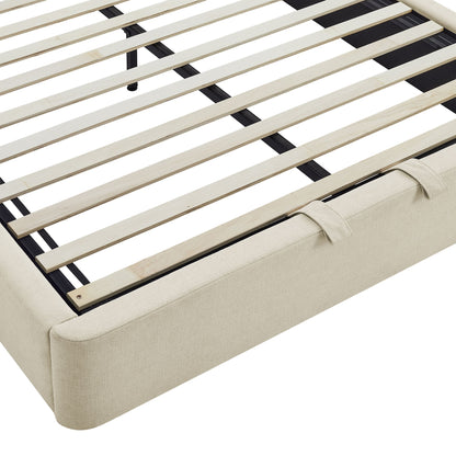 Keynote King Fabric Upholstered Storage Platform Bed Frame by Modway