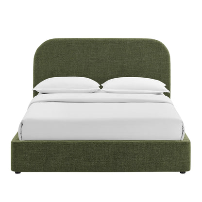 Keynote King Fabric Upholstered Storage Platform Bed Frame by Modway