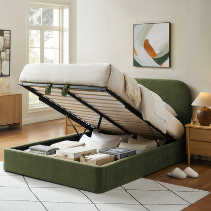 Keynote King Fabric Upholstered Storage Platform Bed Frame by Modway