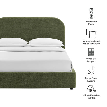Keynote King Fabric Upholstered Storage Platform Bed Frame by Modway