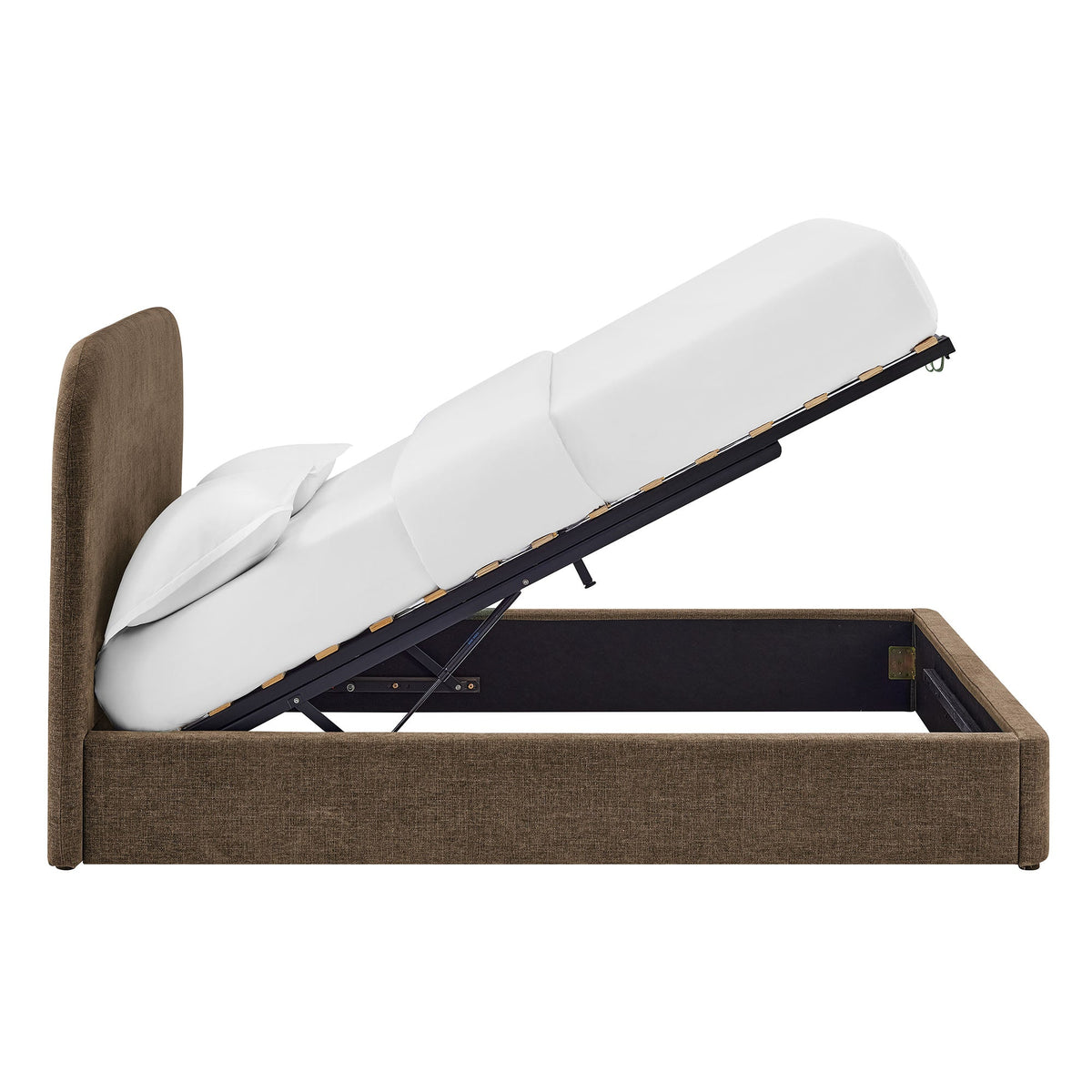 Keynote King Fabric Upholstered Storage Platform Bed Frame by Modway