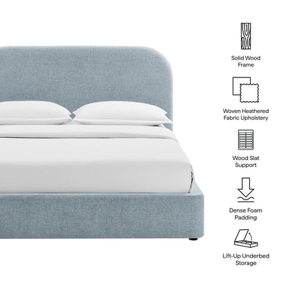 Keynote King Fabric Upholstered Storage Platform Bed Frame by Modway