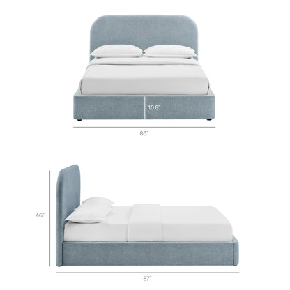 Keynote King Fabric Upholstered Storage Platform Bed Frame by Modway