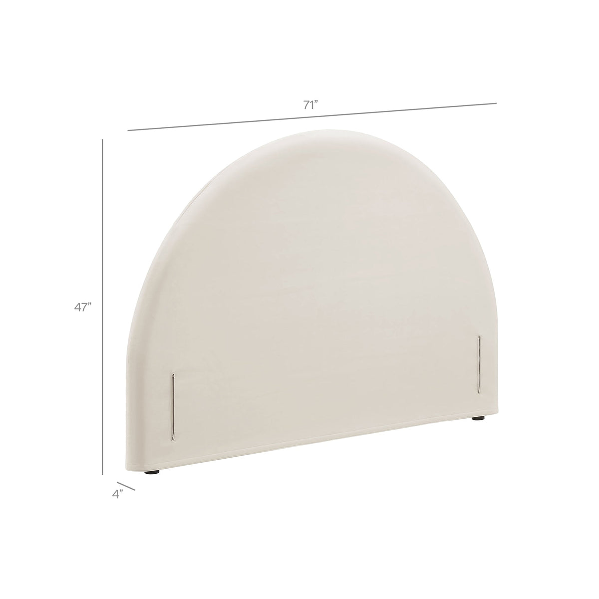 Resort Queen Size Stain-Resistant Performance Velvet Arched Headboard by Modway