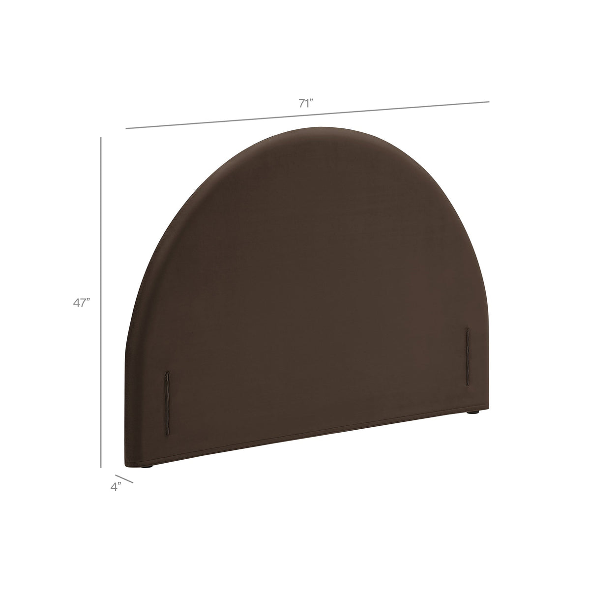 Resort Queen Size Stain-Resistant Performance Velvet Arched Headboard by Modway