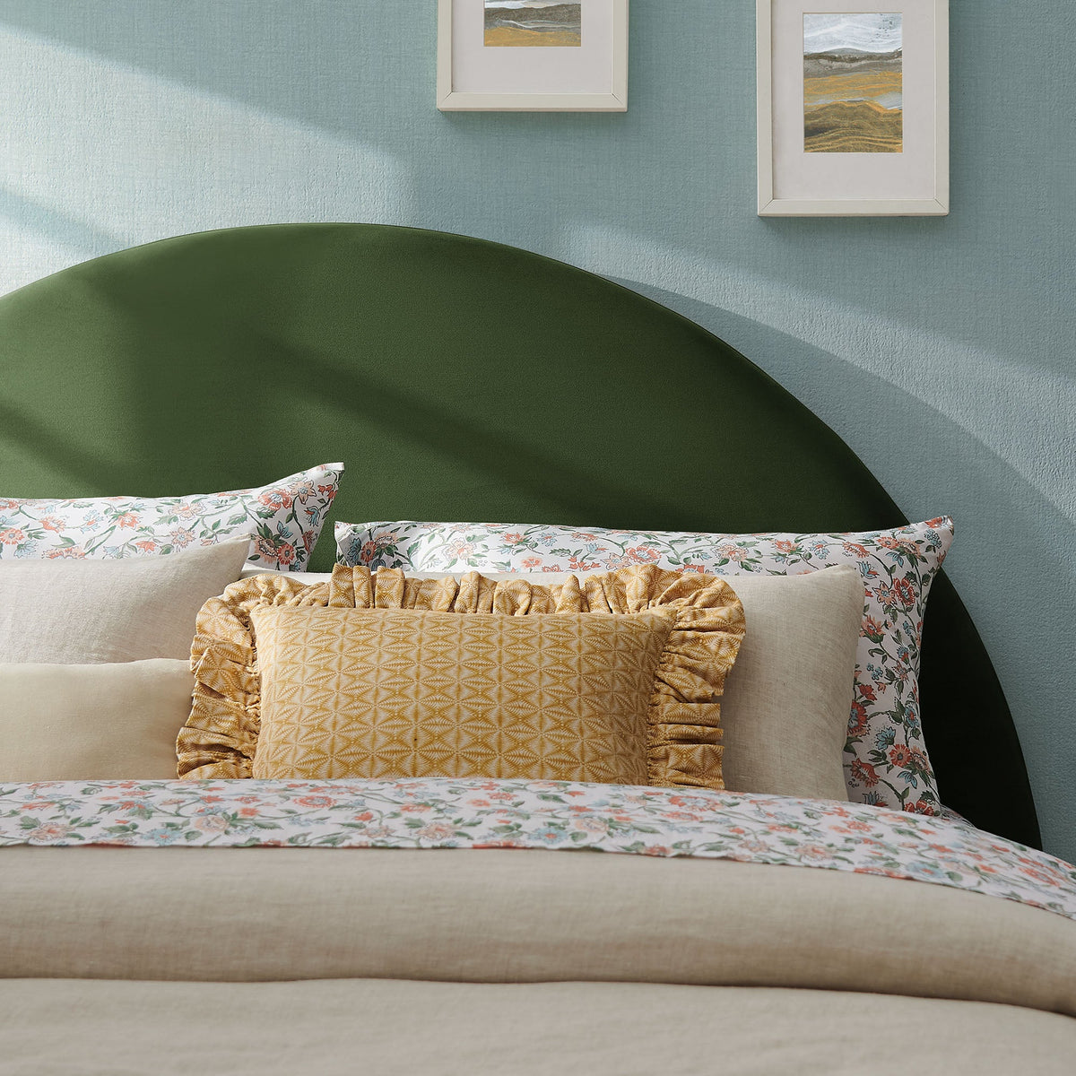 Resort Queen Size Stain-Resistant Performance Velvet Arched Headboard by Modway