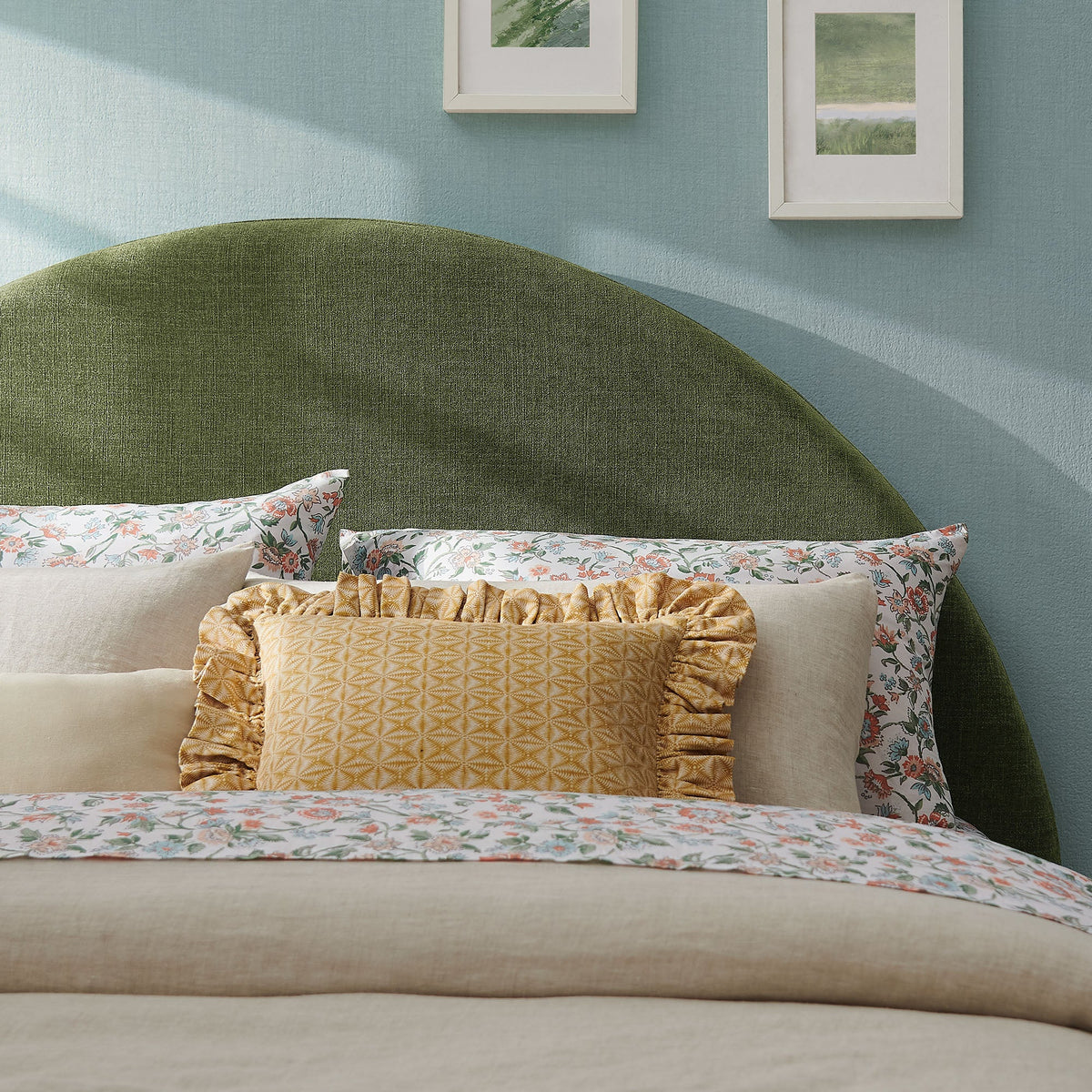 Resort Queen Size Upholstered Fabric Arched Headboard by Modway