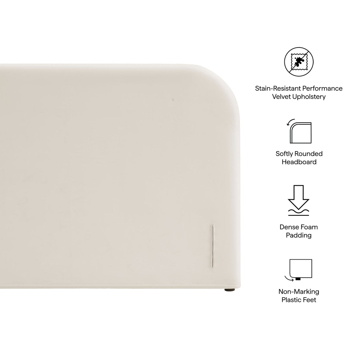 Keynote Queen Size Stain-Resistant Performance Velvet Headboard by Modway