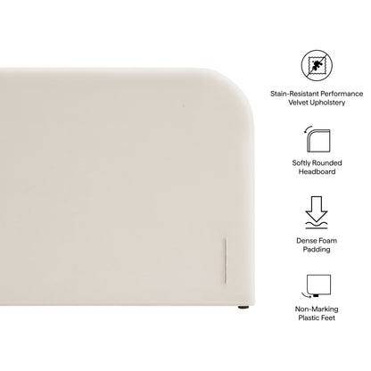 Keynote Queen Size Stain-Resistant Performance Velvet Headboard by Modway