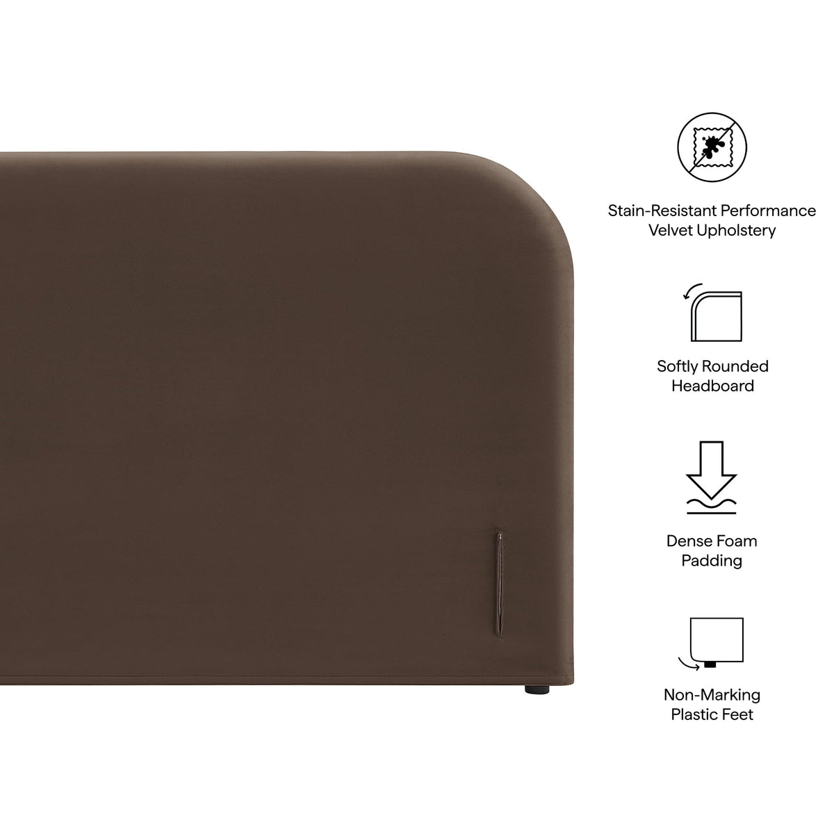 Keynote Queen Size Stain-Resistant Performance Velvet Headboard by Modway
