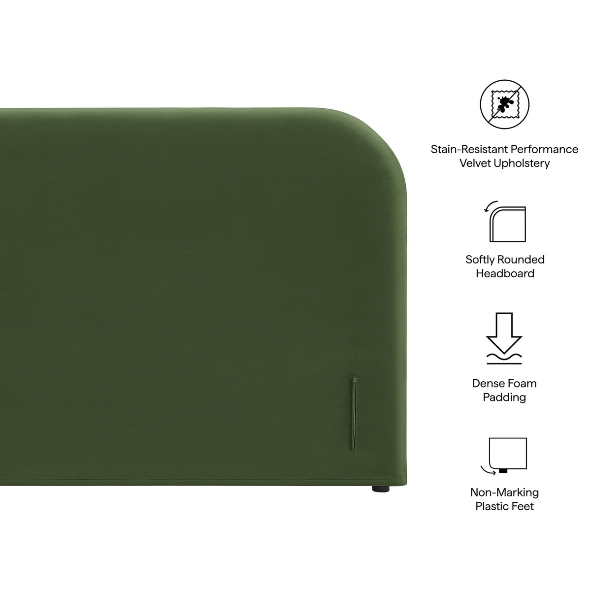 Keynote Queen Size Stain-Resistant Performance Velvet Headboard by Modway
