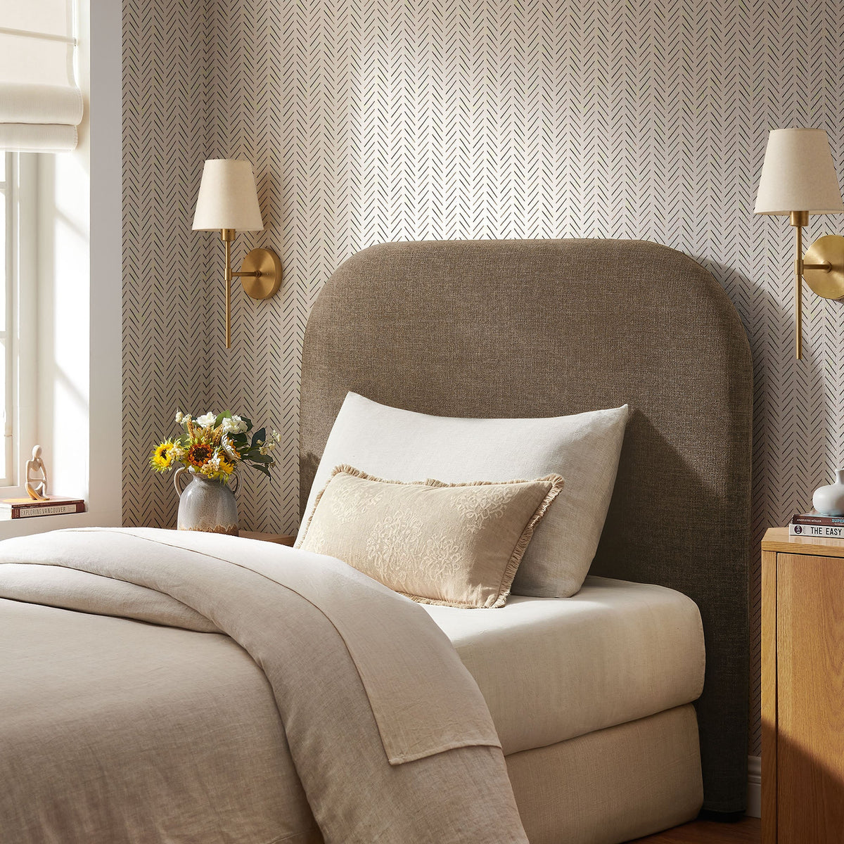 Keynote Twin Size Upholstered Fabric Headboard by Modway