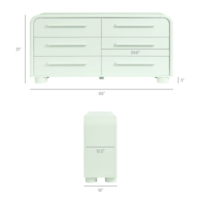 Bellamy Curved 6-Drawer Dresser by Modway