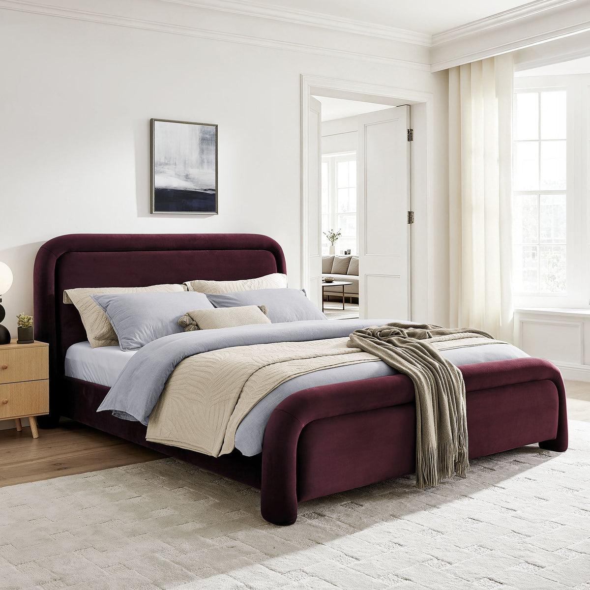 Beck Queen Performance Velvet Platform Bed by Modway