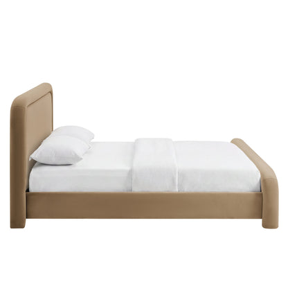 Beck King Performance Velvet Platform Bed by Modway