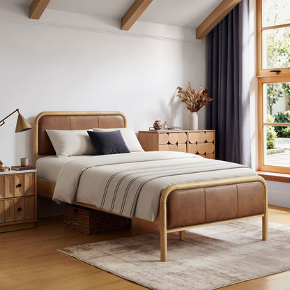 Wexford Vegan Leather Twin Platform Bed by Modway