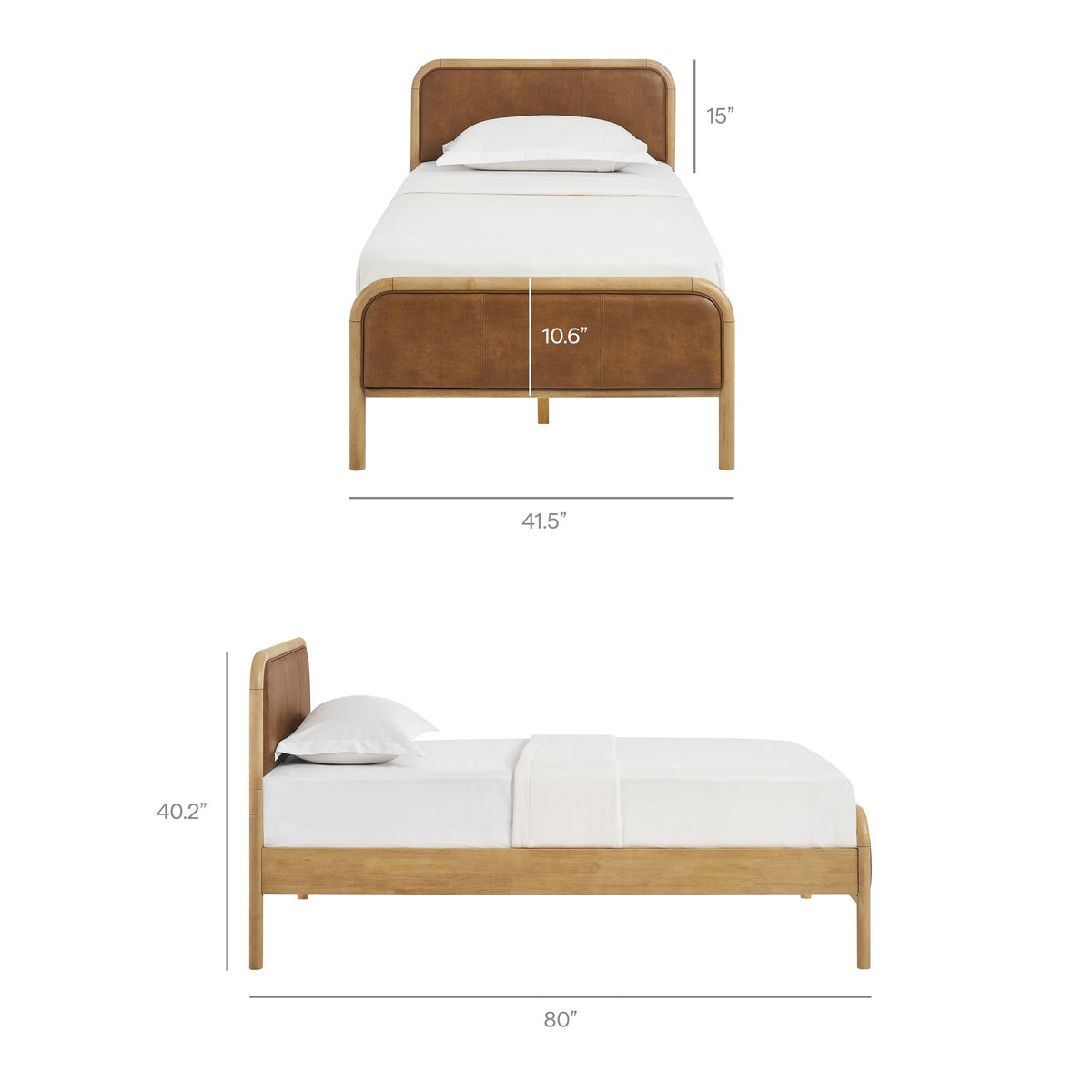 Wexford Vegan Leather Twin Platform Bed by Modway
