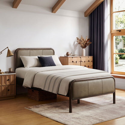 Wexford Vegan Leather Twin Platform Bed by Modway