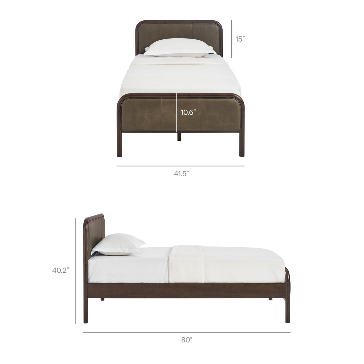 Wexford Vegan Leather Twin Platform Bed by Modway