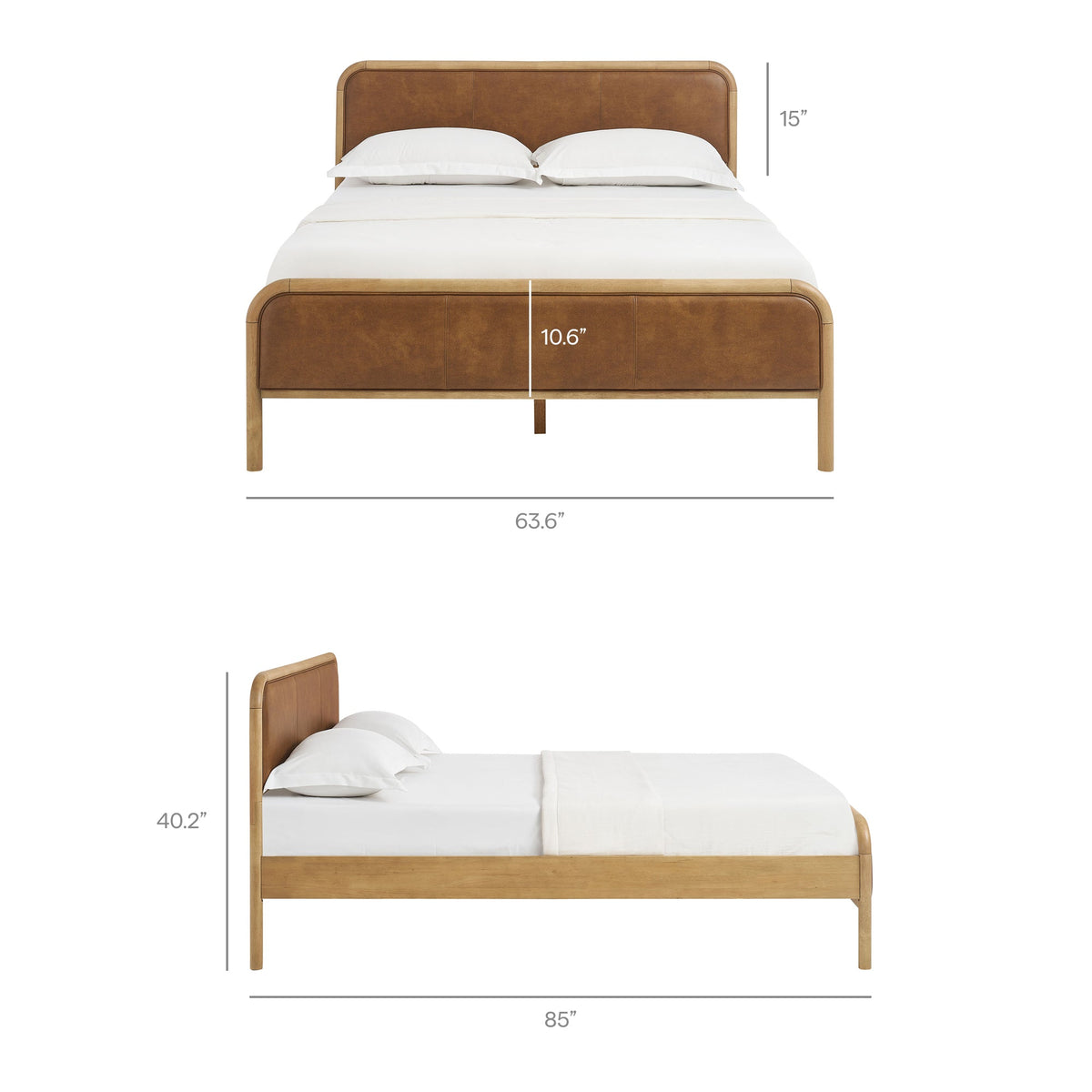 Wexford Vegan Leather Queen Platform Bed by Modway
