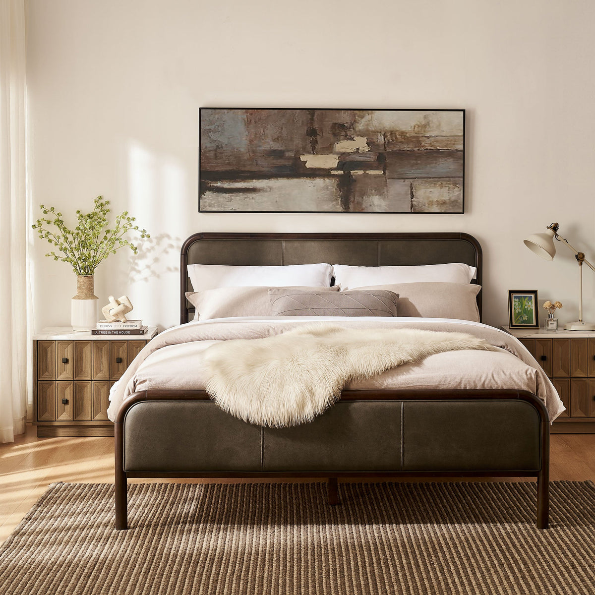 Wexford Vegan Leather King Platform Bed by Modway