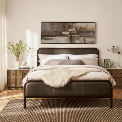 Wexford Vegan Leather King Platform Bed by Modway
