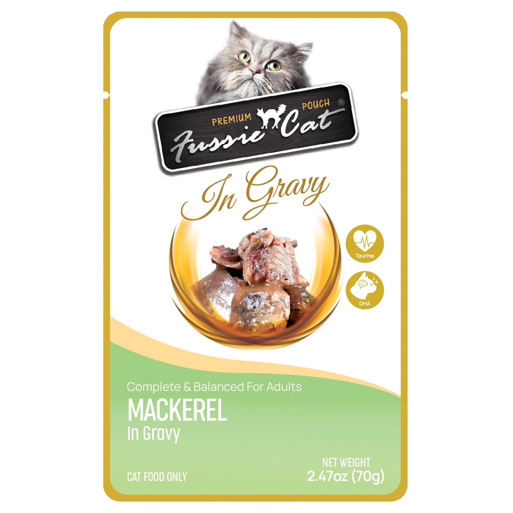 Fussie Cat Pouch - Mackerel in Gravy (2.47oz)