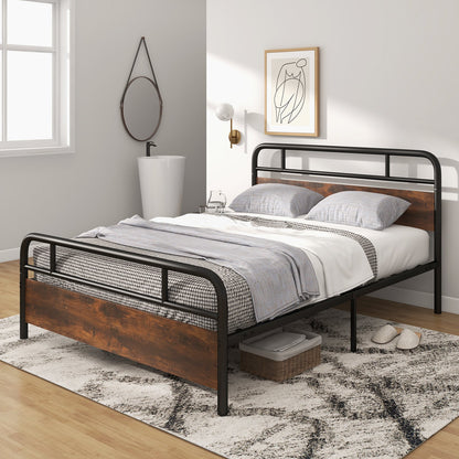 Twin/Full/Queen Size Bed Frame with Industrial Headboard