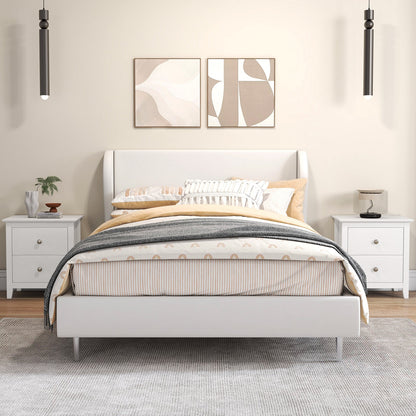 Modern Nightstand with 2 Drawers for Small Spaces