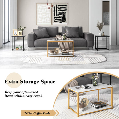 Nesting Coffee Table Set of 3-Black