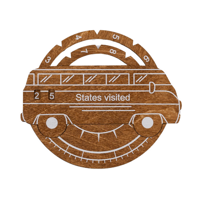 Travel Tracker 3D Wooden USA Map – Oak