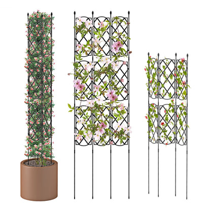3-Pack Outdoor Plant Support Frame for Raised Garden Bed